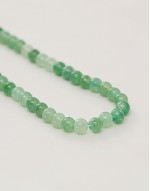 beaded necklace in dark green