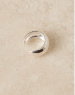 festival sterling silver rounded edge ear cuff in silver