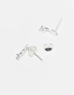 crystal shooting star stud earrings in sterling silver