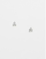 treble gemset cluster stud earrings in sterling silver
