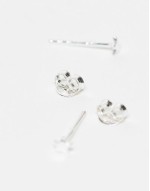 tiny star earrings in sterling silver