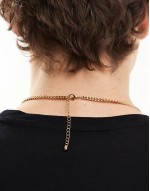 crystal pendant necklace in gold