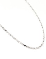 square link chain necklace in silver