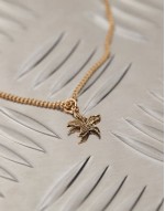 starfish pendant chain necklace in gold